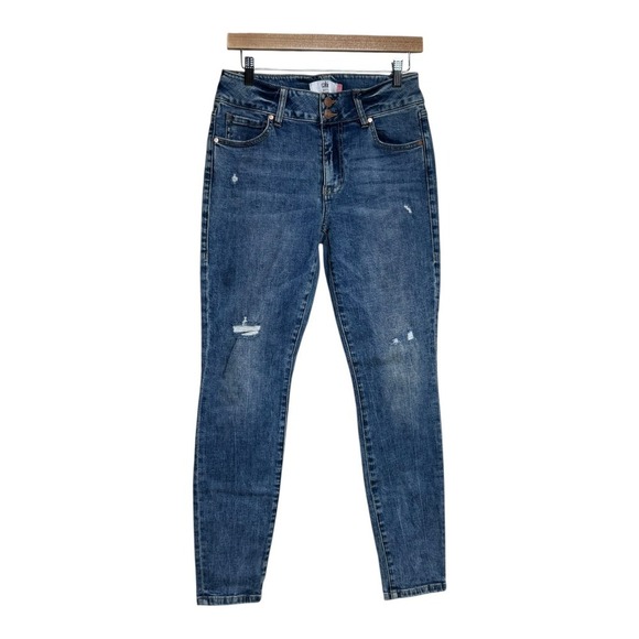 Cabi Denim - Cabi Women's Denim Distressed High Rise Skinny Jeans Size Medium Wash